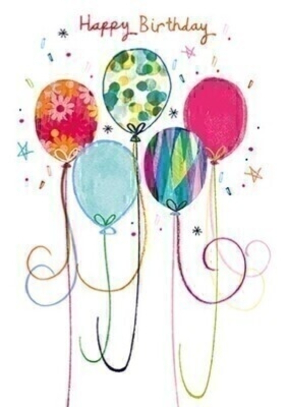 This Birthday greetings card from Paper Rose shows brightly coloured balloons and confetti. It has Have a Happy Birthday written on the front and Have a Very Special Day written on the inside. The card is perfect to send to someone celebrating a birthday and comes complete with a purple envelope.